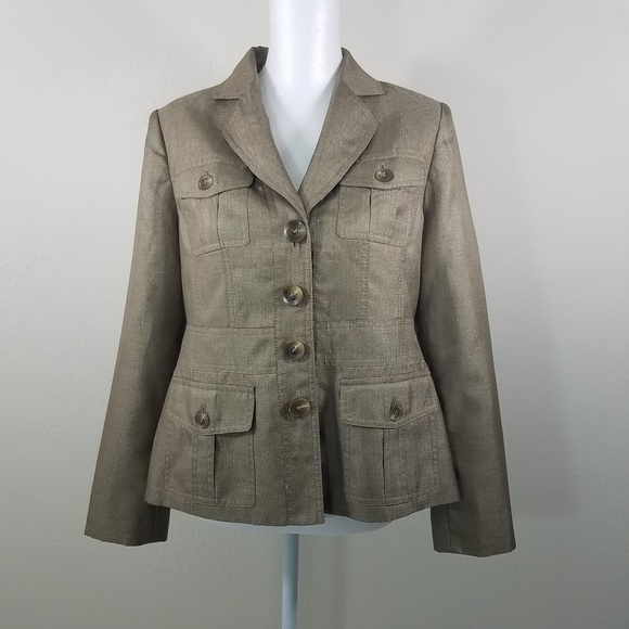 Kasper Jackets & Blazers - Kasper Gold Blazer Size 8P